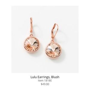 Touchstone Crystal Swarovski Lulu Earrings. Rose Gold.